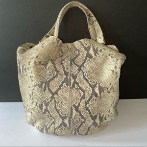 Maurizio Taiuti textured snake skin pattern leather hobo bag Gorgeous